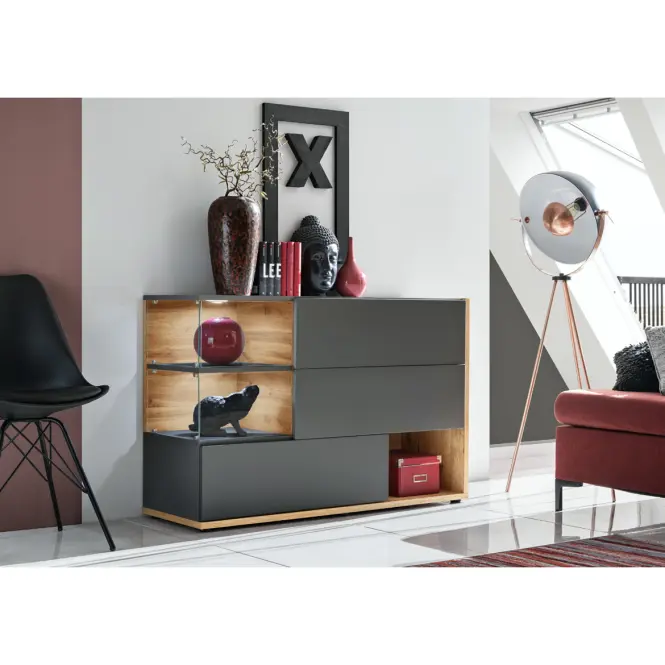 Komoda Silk antracit/wotan,3