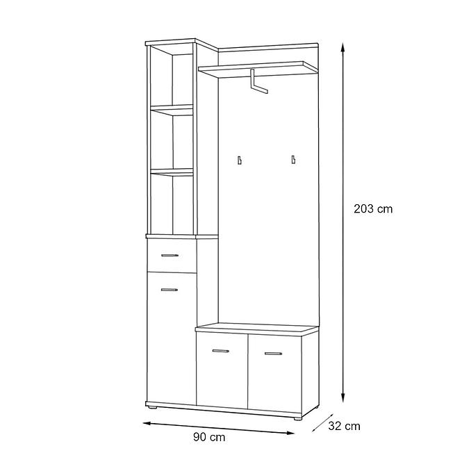 Predsieňový nábytok Armario I sonoma