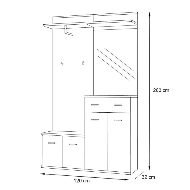 Predsieňový nábytok Armario II sonoma