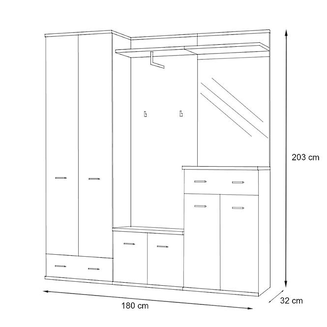 Predsieňový nábytok Armario III sonoma