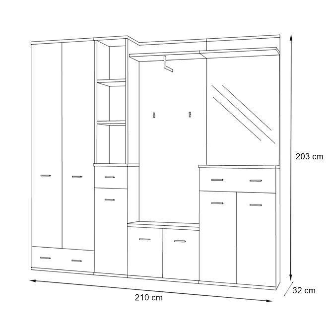 Predsieňový nábytok Armario IV sonoma