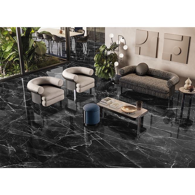 Gresová dlažba Slab TMV Calacata Black 120/278