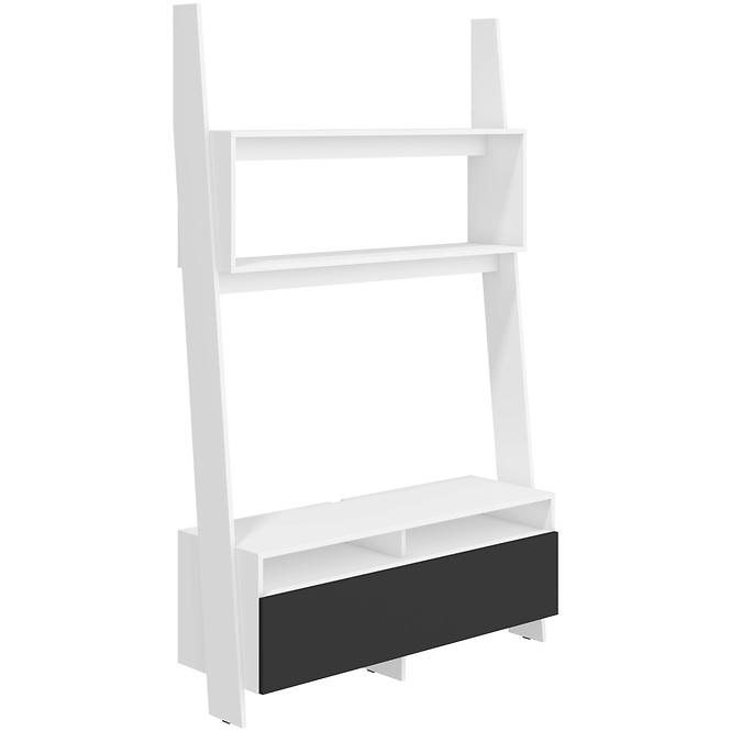 TV stolík Rack biely/čierny