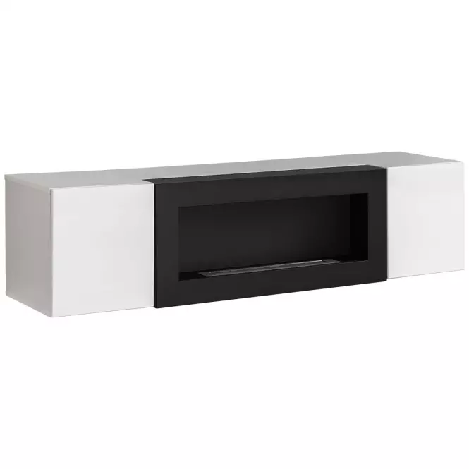 Obývacia stena + Biokrb Fly M2 + sklo  biela  + LED