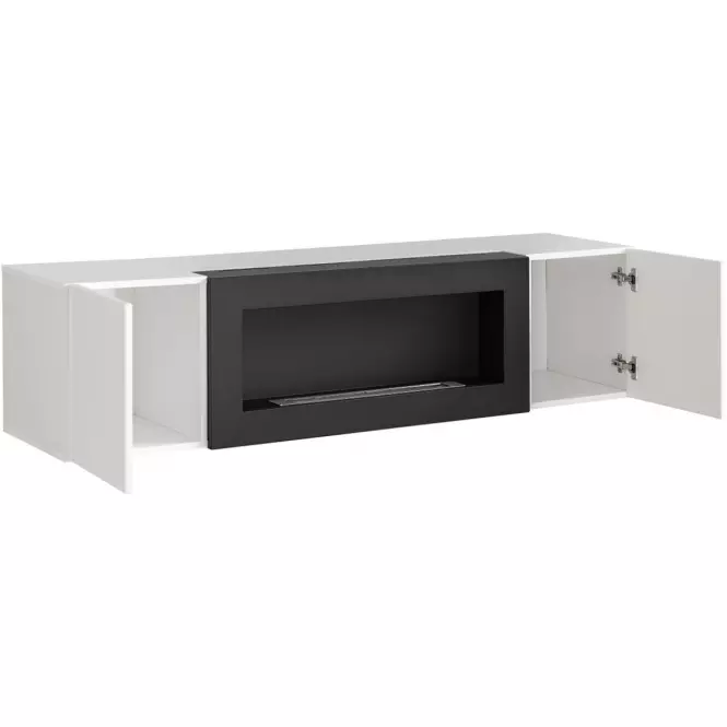 Obývacia stena + Biokrb Fly M3 + sklo biela + LED