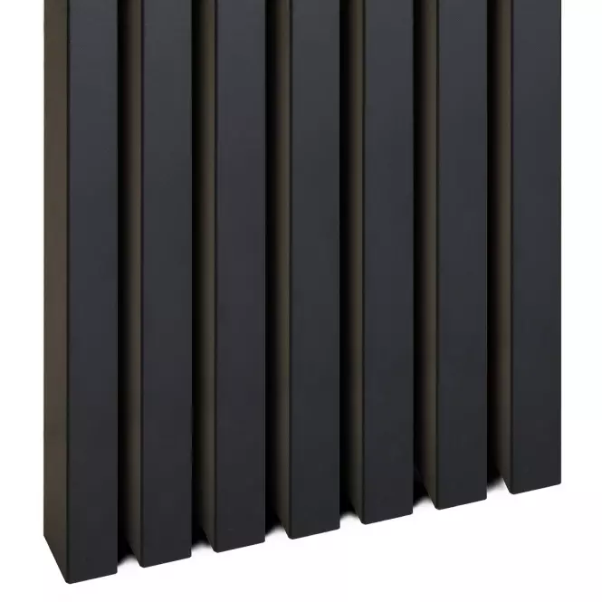 Dekoračná lamelová 3D MDF lišta na stenu čierna matná 30x38x2750 mm