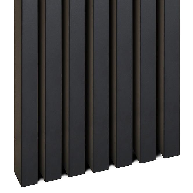 Dekoračná lamelová 3D MDF lišta na stenu čierna matná 30x38x2750 mm