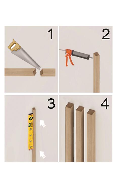 Dekoračná lamelová 3D MDF lišta na stenu čierna matná 30x38x2750 mm