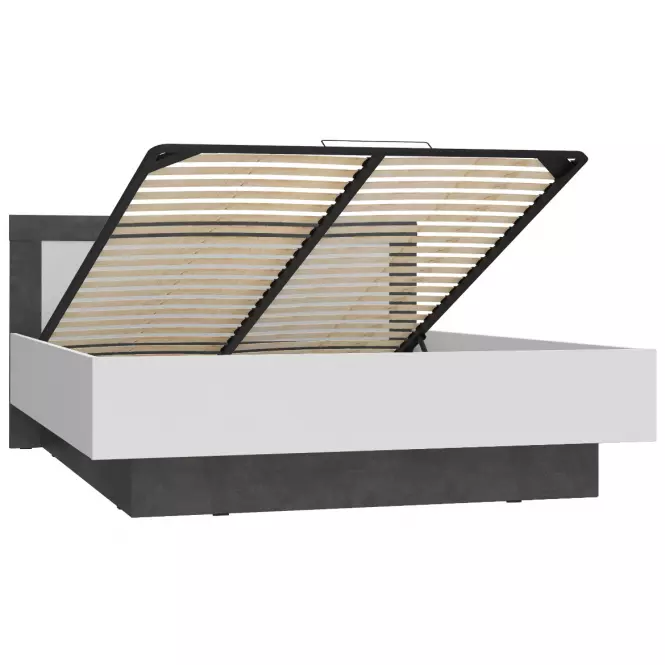 Posteľ Julietta 167 JLTL167-C289 s nádobou betón/biely lesk,3