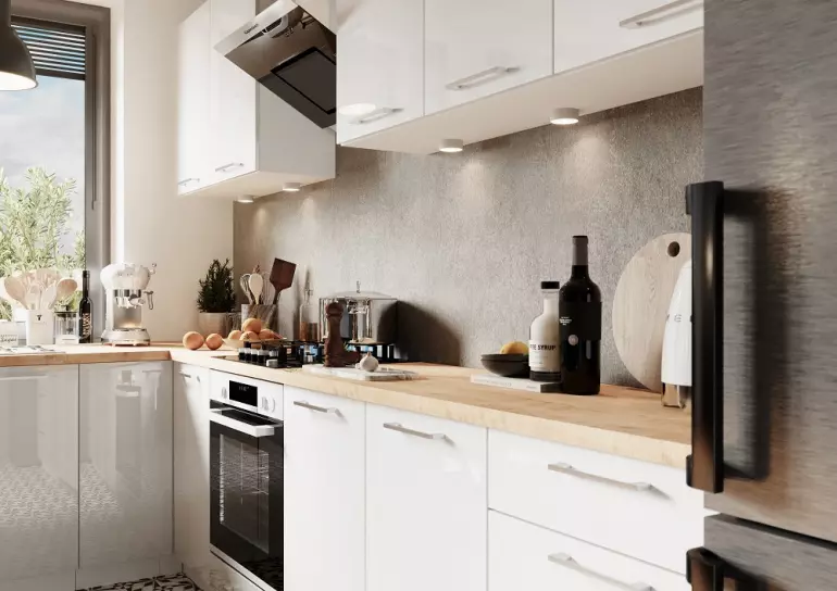 Kuchynská skrinka Vita D40S3 Biely lesk,10