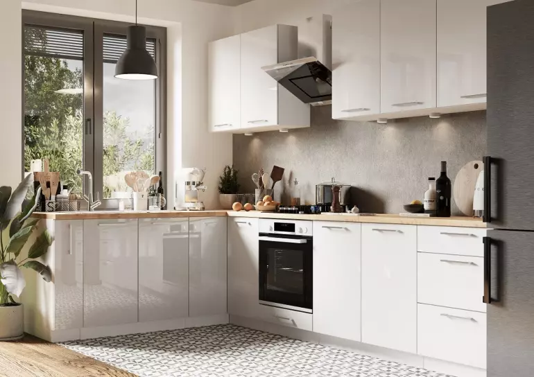 Kuchynská skrinka Vita D40S3 Biely lesk,11