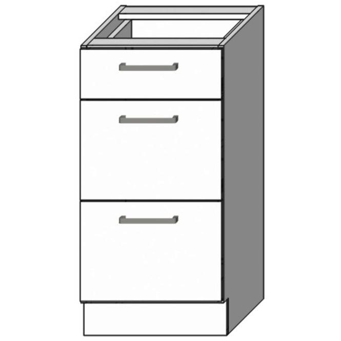 Kuchynská skrinka Vita D40S3 Biely lesk,2