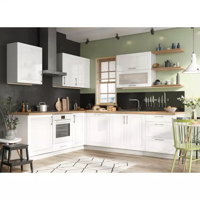 Kuchynská skrinka Natalia D60PK 2133 PL biely lesk,4