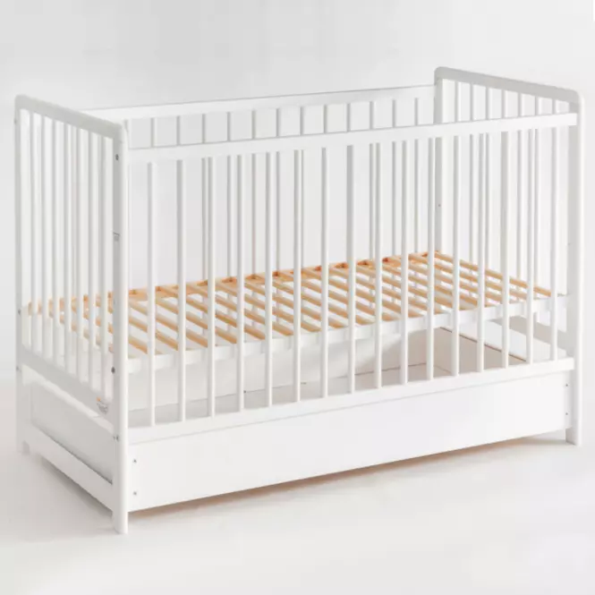 Postieľka Cypi II Plus Zásuvka+Matrac Biely,10