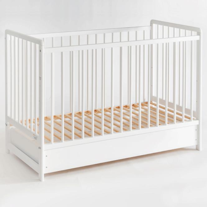 Postieľka Cypi II Plus Zásuvka+Matrac Biely,13