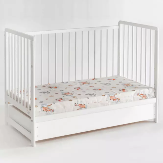 Postieľka Cypi II Plus Zásuvka+Matrac Biely,2