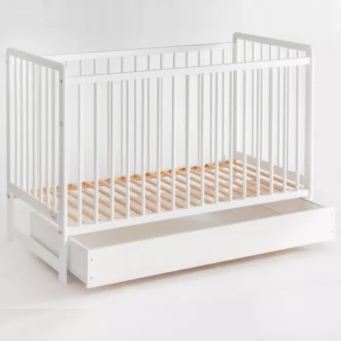 Postieľka Cypi II Plus Zásuvka+Matrac Biely,4