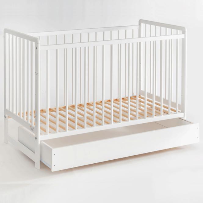 Postieľka Cypi II Plus Zásuvka+Matrac Biely,4