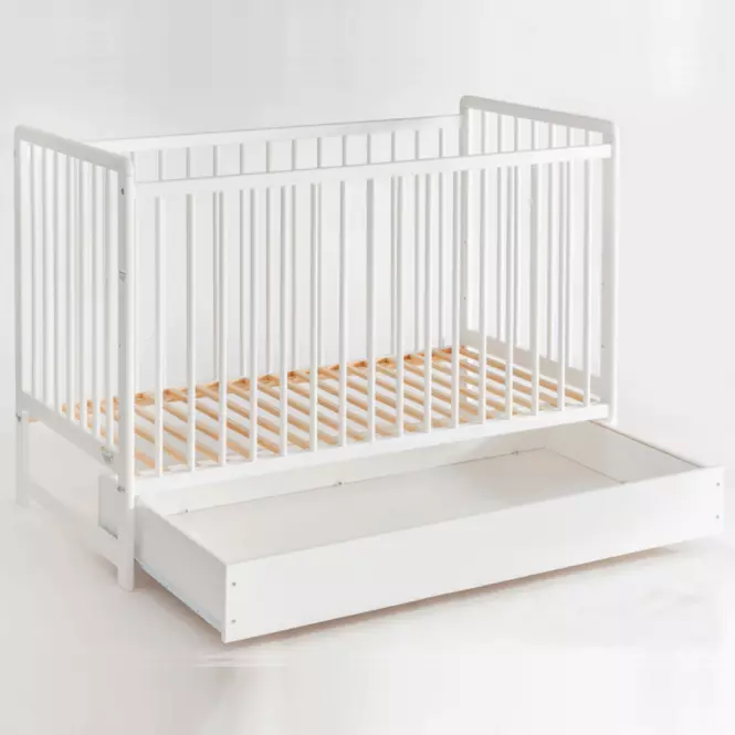 Postieľka Cypi II Plus Zásuvka+Matrac Biely,5