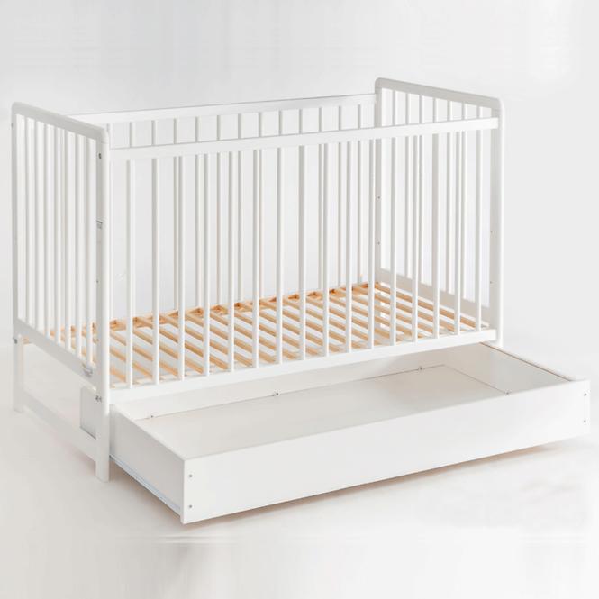 Postieľka Cypi II Plus Zásuvka+Matrac Biely,5
