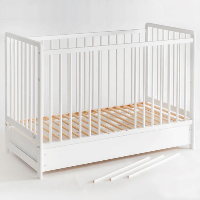Postieľka Cypi II Plus Zásuvka+Matrac Biely,8