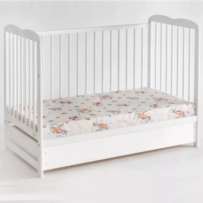 Postieľka Ala II Plus Zásuvka+Matrac Biely,2