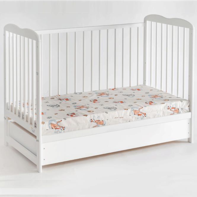 Postieľka Ala II Plus Zásuvka+Matrac Biely,2