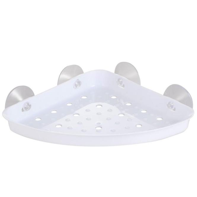 Košík PVC rohový na prísavky biely kn0500-wht