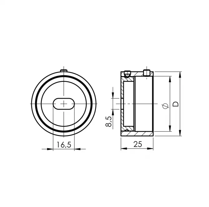 Prístenný golier 42.4mm nehrdz. Oceľ aisi304