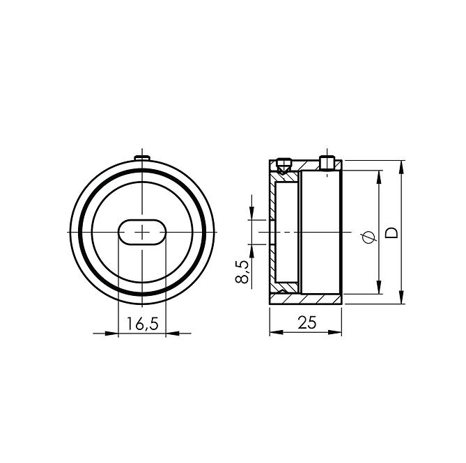 Prístenný golier 42.4mm nehrdz. Oceľ aisi304