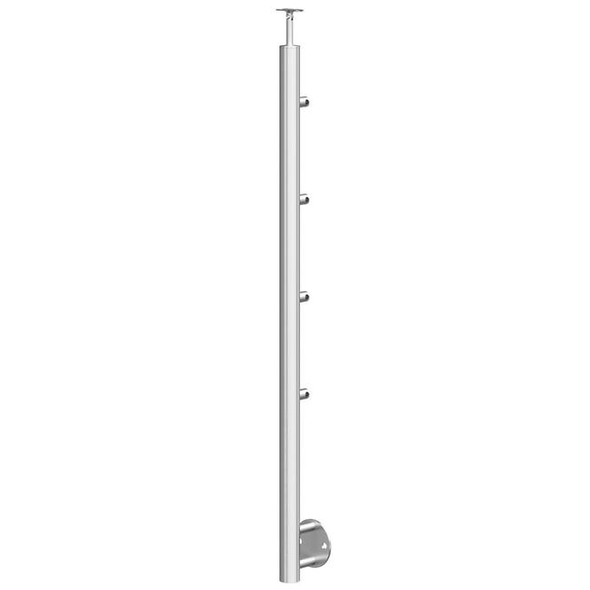 Stĺpik atlanta 1170mm bočné uchytenie 304 4 priechodky