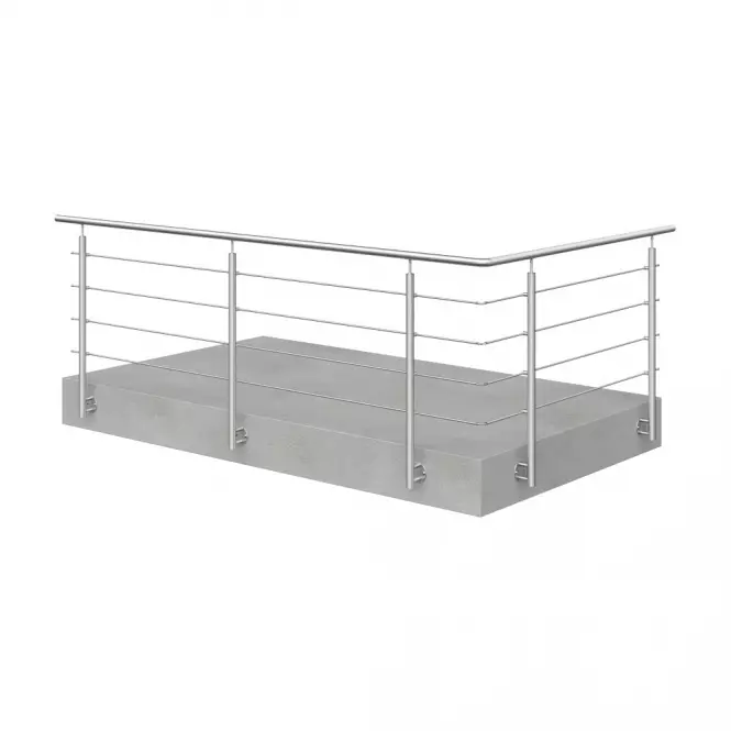 Stĺpik atlanta 1170mm bočné uchytenie 304 4 priechodky