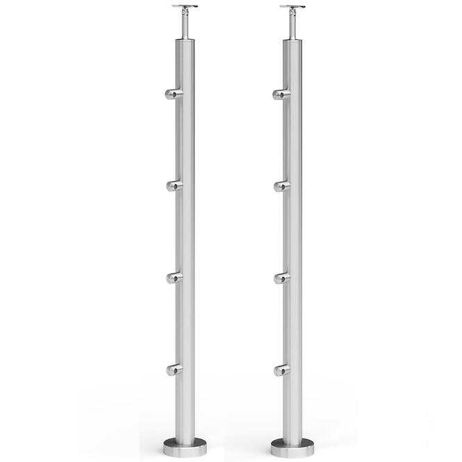 Stĺpik Atlanta 970 mm 4 priechodky nehrdz. oceľ 2 ks