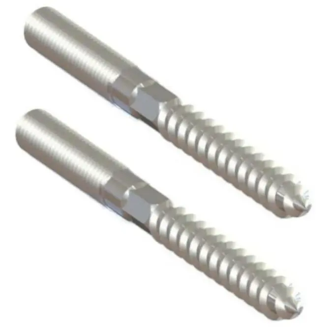 Skrutka dvojzávitová  80 mm M8x30 mm nehrdz. oceľ  Aisi304
