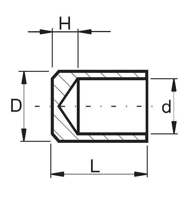 Koncový kryt z nehrdzavejúcej ocele 12 mm 8 ks aisi304