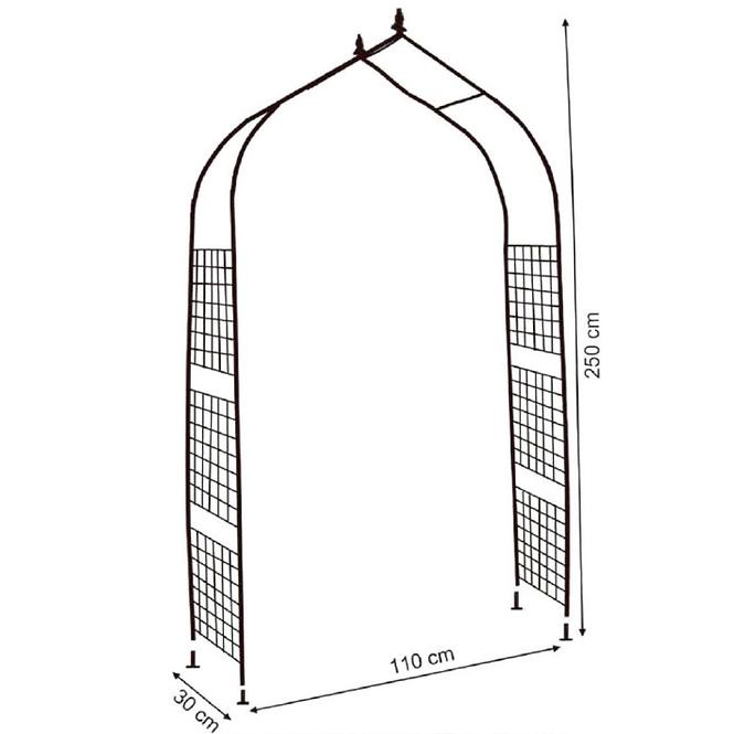 Oblúk na ruže kovový GA-B 110x30x250