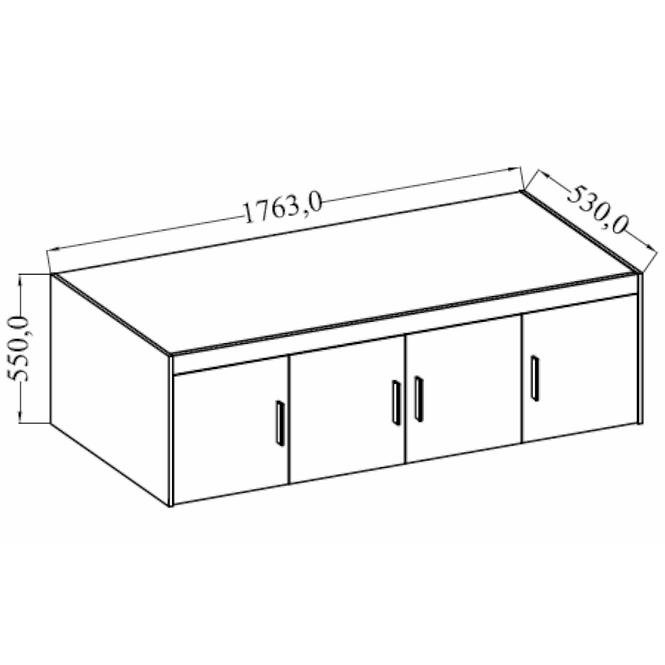 Nadstavec na skriňu Elena 4d Dub Sonoma