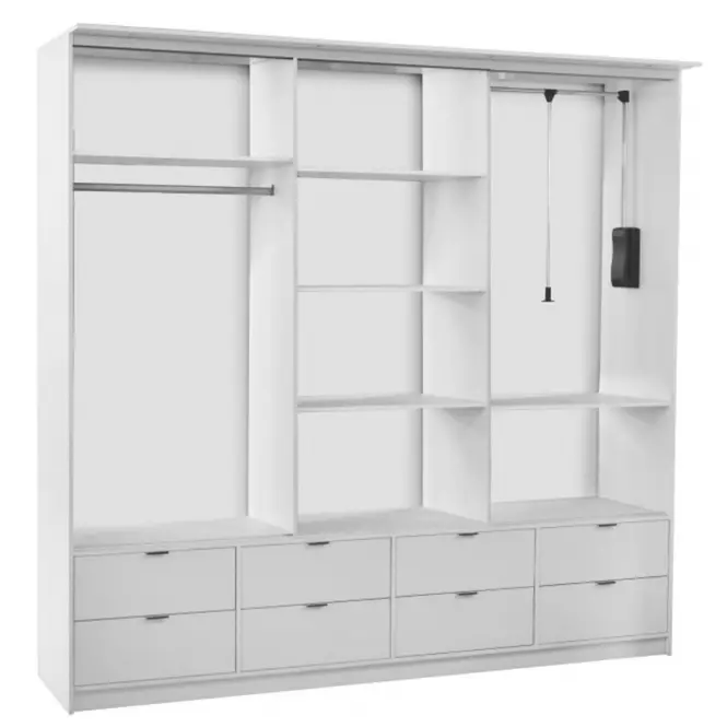Skriňa Malaga 250 biely lesk/artisan,2