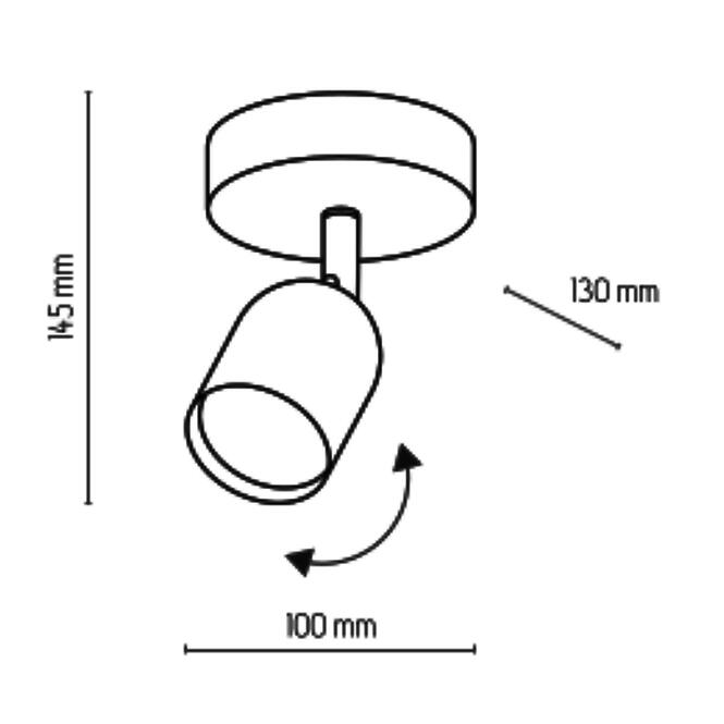 Bodové svietidlo Top graphit/ch 3300 K1,2