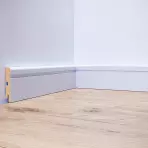 Podlahová lišta MDF FOGE LB2 80 biela polomatná