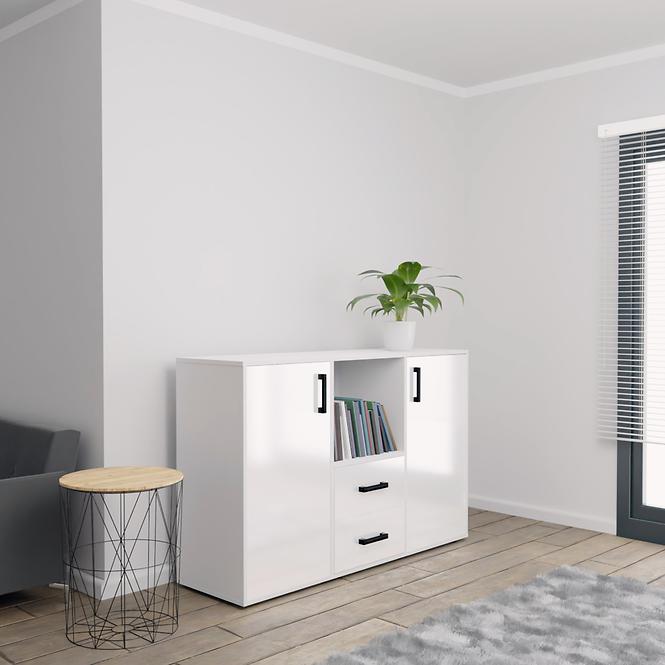 Komoda Herakles 1 biely/biely lesk