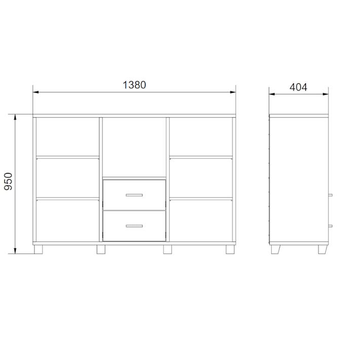 Komoda Herakles 1 biely/biely lesk,3
