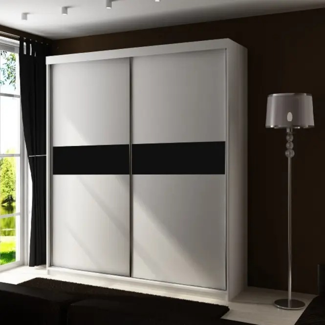 Skriňa s posuvnými dverami Top 4 150cm – biela, dvojdverová
