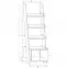 Regál Rack 60-1D Biely/čierna,2