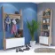 Regál Rack 80-1D sonoma/Biely lesk,6