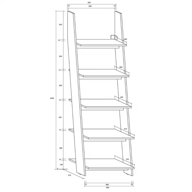Regál Rack 60 sonoma