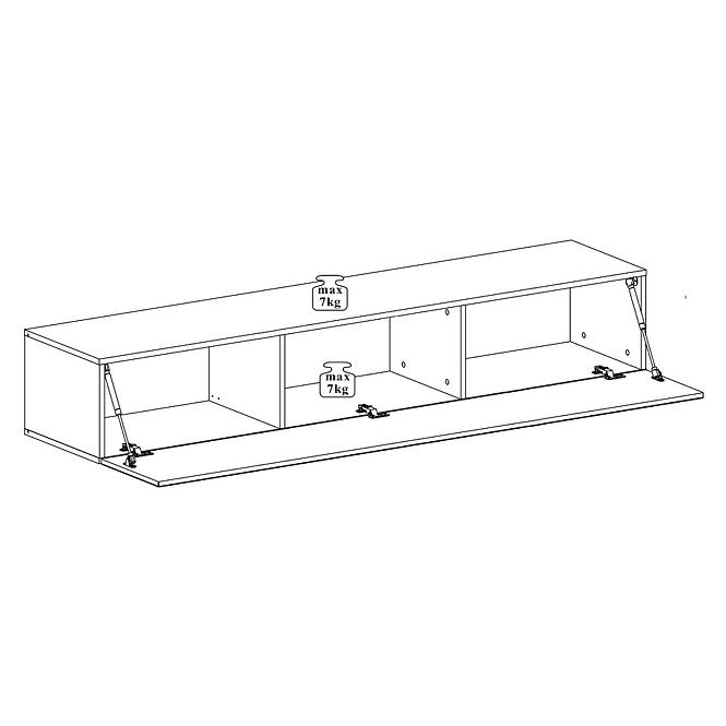 TV stolík Závesny Switch SW1 Biely