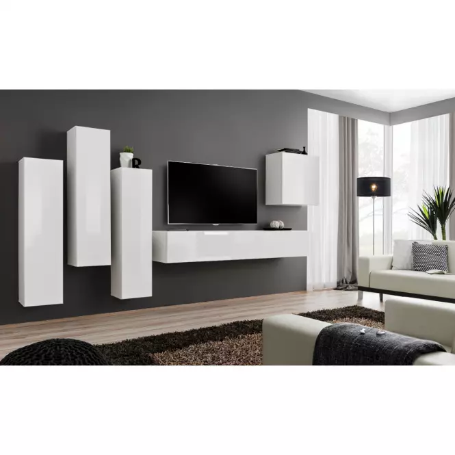 TV stolík závesný Switch SW1 biely,5
