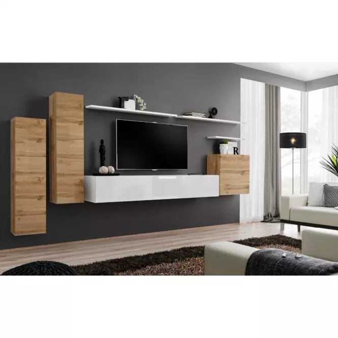 TV stolík závesný Switch SW1 biely,6