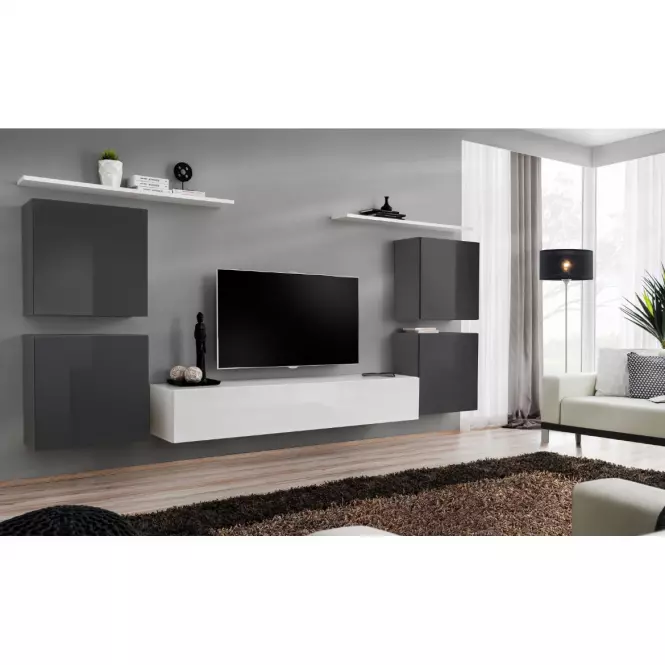 TV stolík závesný Switch SW1 biely,8